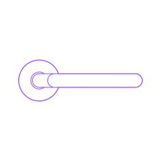 Buildings Door Handles Virgola Door Handle Editable Svg Line Art, Free Vectors File